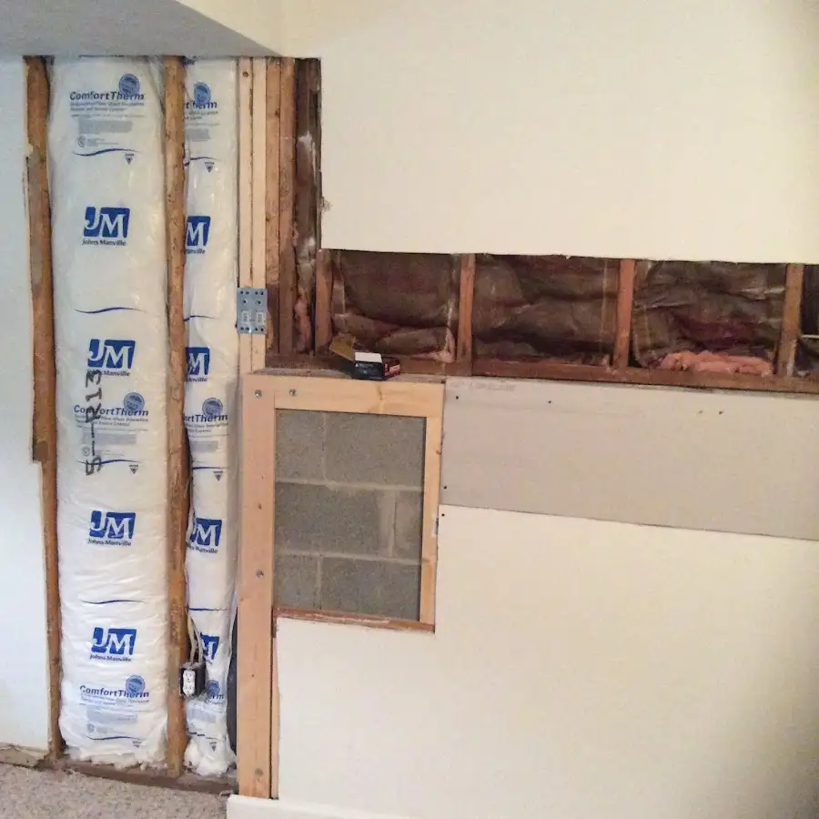 Wall insulation replacement during Structural Drying in Grayling